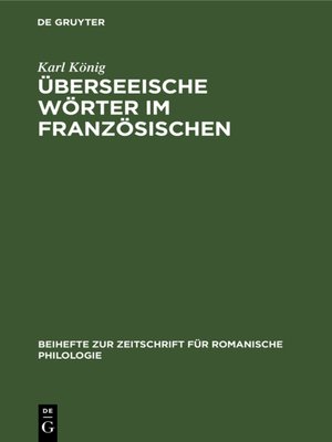 cover image of Überseeische Wörter im Französischen
